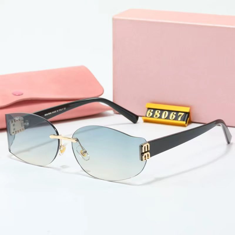 Nouvelle marque MM Lunettes de soleil design Lunettes classiques sans cadre avec logo en métal Plage Lunettes de soleil décontractées pour hommes