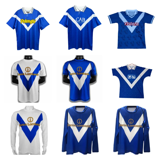 1994 1995 1996 1997 1998 2003 2004 Retro Brescias soccer jerseys 96 97 98 03 04 BAGGIO vintage football shirt Long sleeves