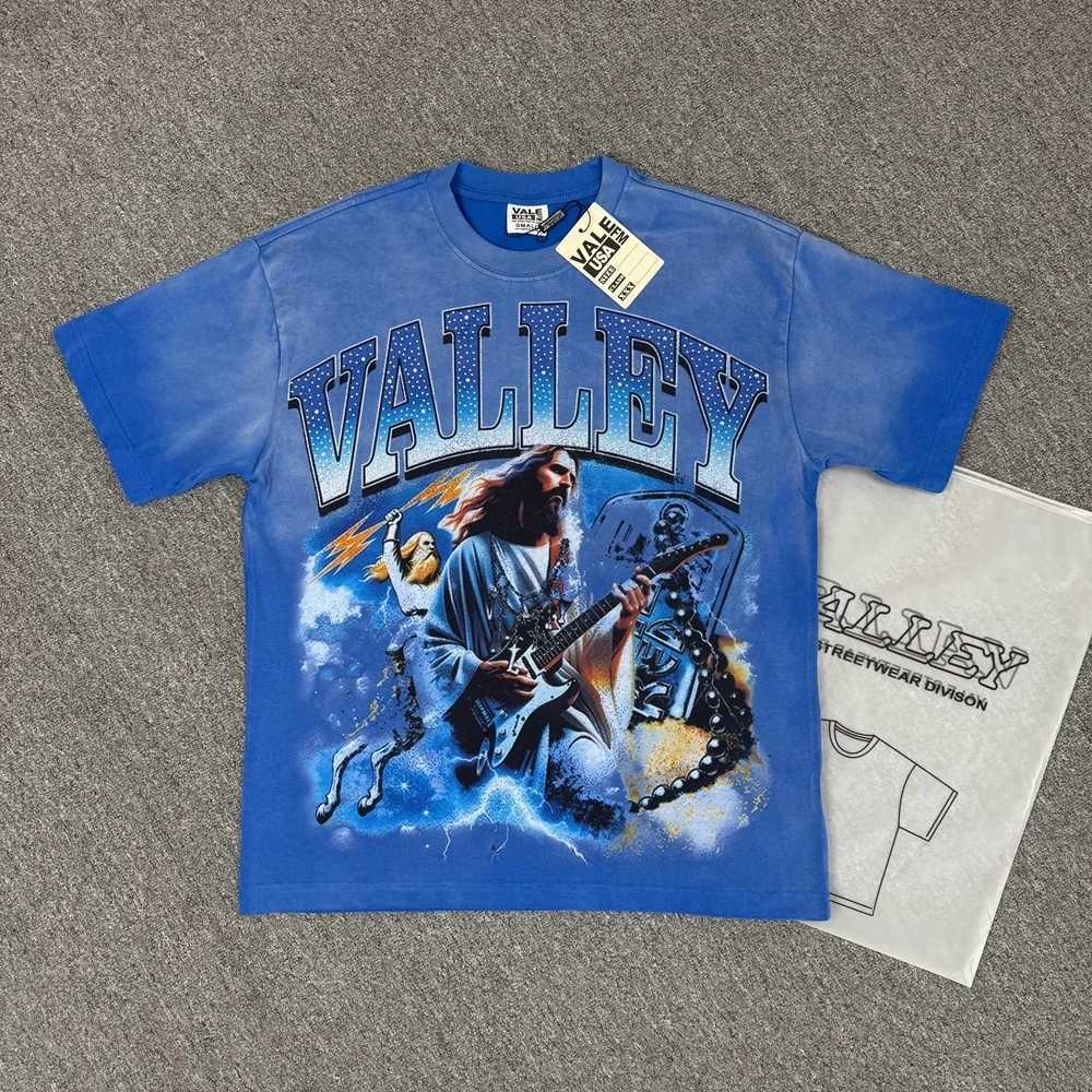 American Style Trendy Brand Direct Print Washed Vintage Loose Fit Pure Cotton Short Sleeve T Shirt For Men High End Version 260608