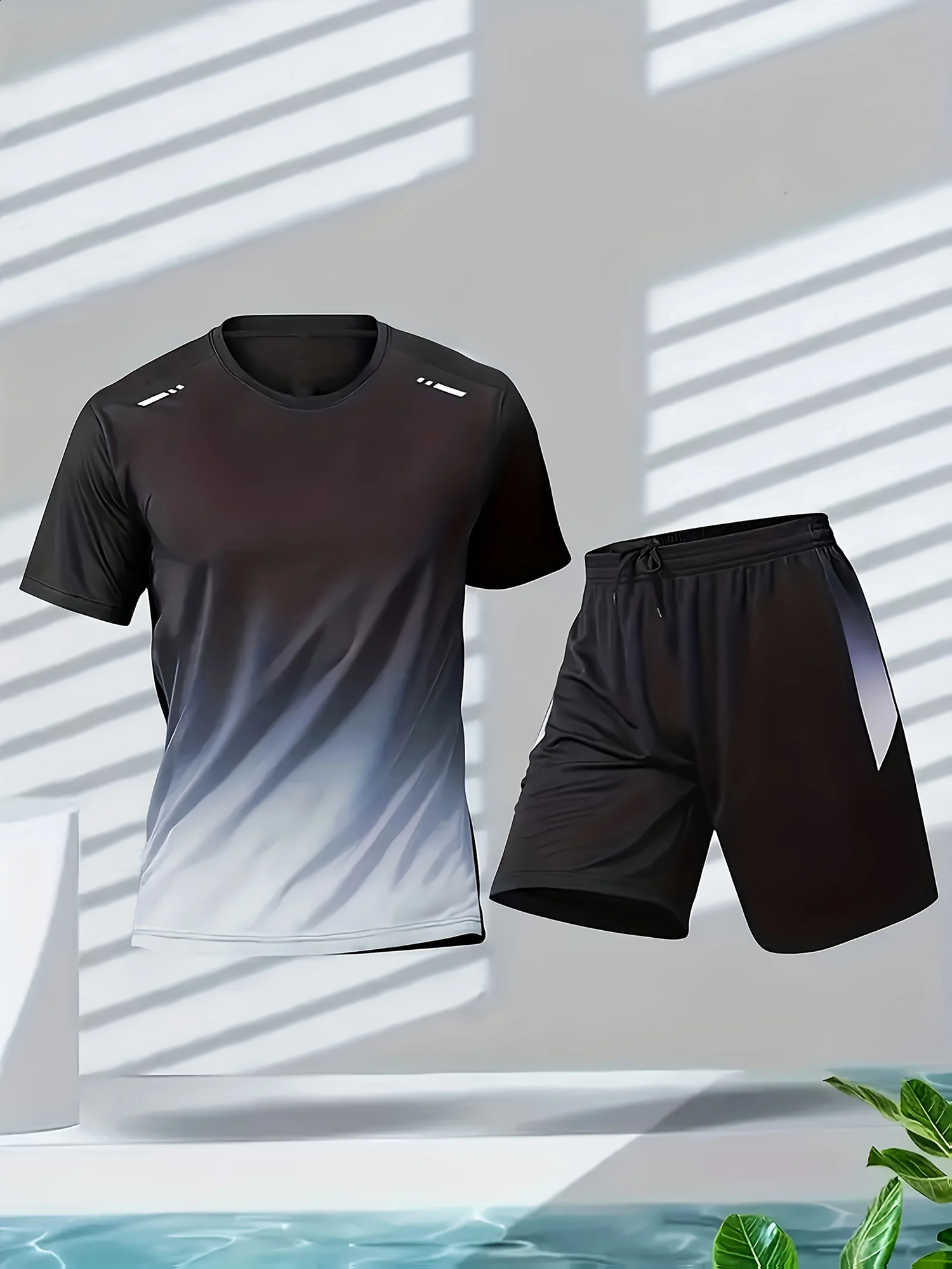 Mens casual suits outdoor activity running suits travel sportswear sets park and beach outings quick-drying and lightweight 260608