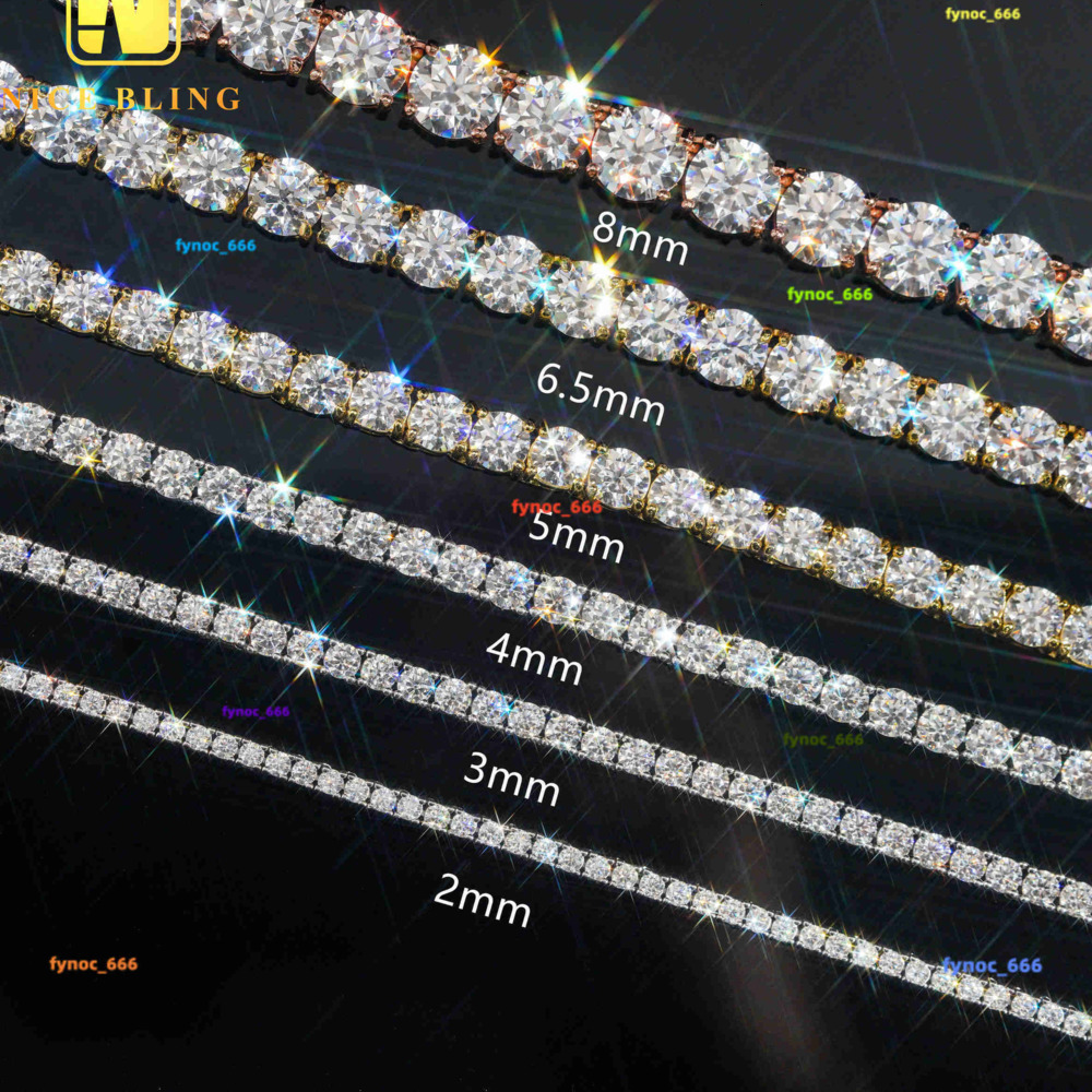 2026 Cheapest Price Tennis Chain 3mm 4mm 5mm GRA Hip Hop Jewelry 925 Sterling Silver VVS D Color Diamond Moissanite Tennis Necklace