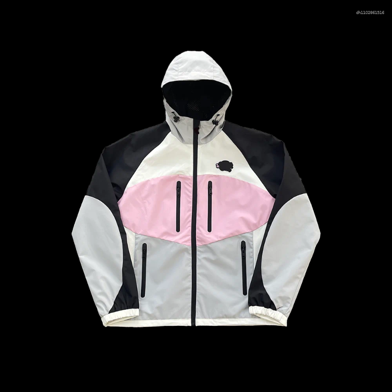 Men's Jackets Tracksuit With Hooded Windbreaker Windproof Jogging Top Pink Black White Gray Double-layer Waterproof Assault Suit