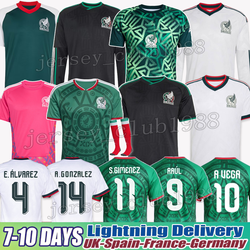 mexico soccer jersey Gimenez RAUL GONZALEZ Quinones Football Shirt E.ALVAREZ C.MONTES home away player Kids kit Alexis Vega mexico world cup 2026-image-956474418