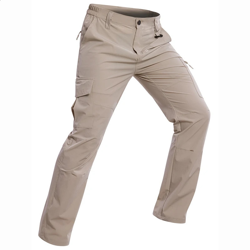 Mens Lightweight Hiking Pants Quick Dry Water Resistant Tactical Work Outdoor Fishing Cargo Trousers 260608BJ fb