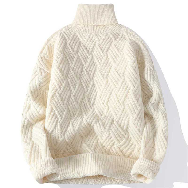 Knitted Turtleneck Sweater Men Loose Pullovers Mens Autumn Winter Warm Knitting Sweaters Streetwear Casual Pullover Man Knitwear X260609