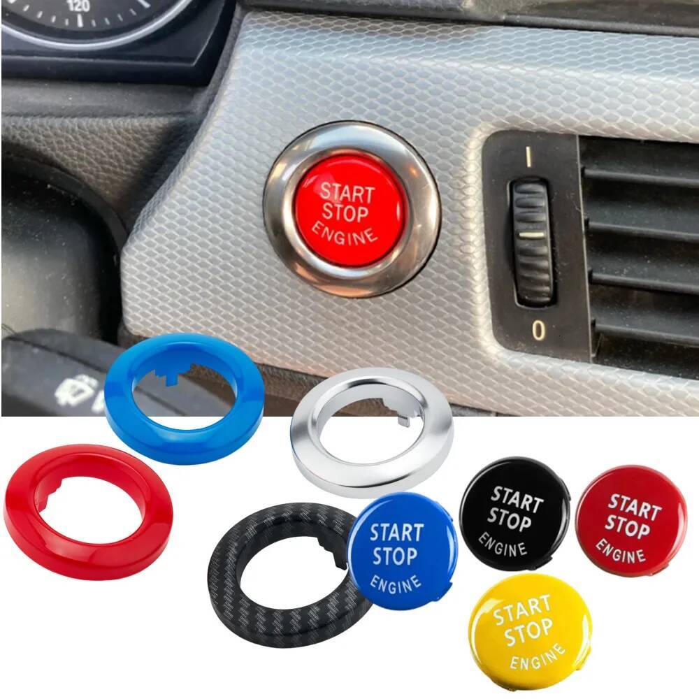 Car Start Stop Engine Switch Button Ring Frame Replacement For BMW 1 3 5 Series X1 X3 X5 M5 E87 E81 E90 E91 E92 E89 E60 E83 E84 ddmynov