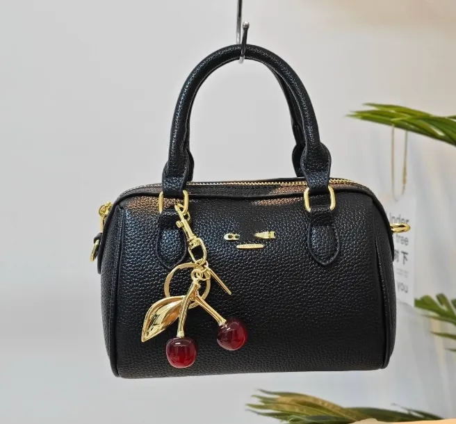 Mini Rowan Bag for women with cherry Boston Bag Women Embossed Handbag Designer Crossbody Satchel Luxury Lady Small Pillow Shoulder Purse 25cm 18cm