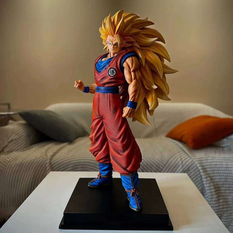 54cm/21.26inch Dragon Ball Z Son Ssj3 Figure Super Saiyan Goku Action Figures JT Statue Collection Model Toys Gifts 26L0609
