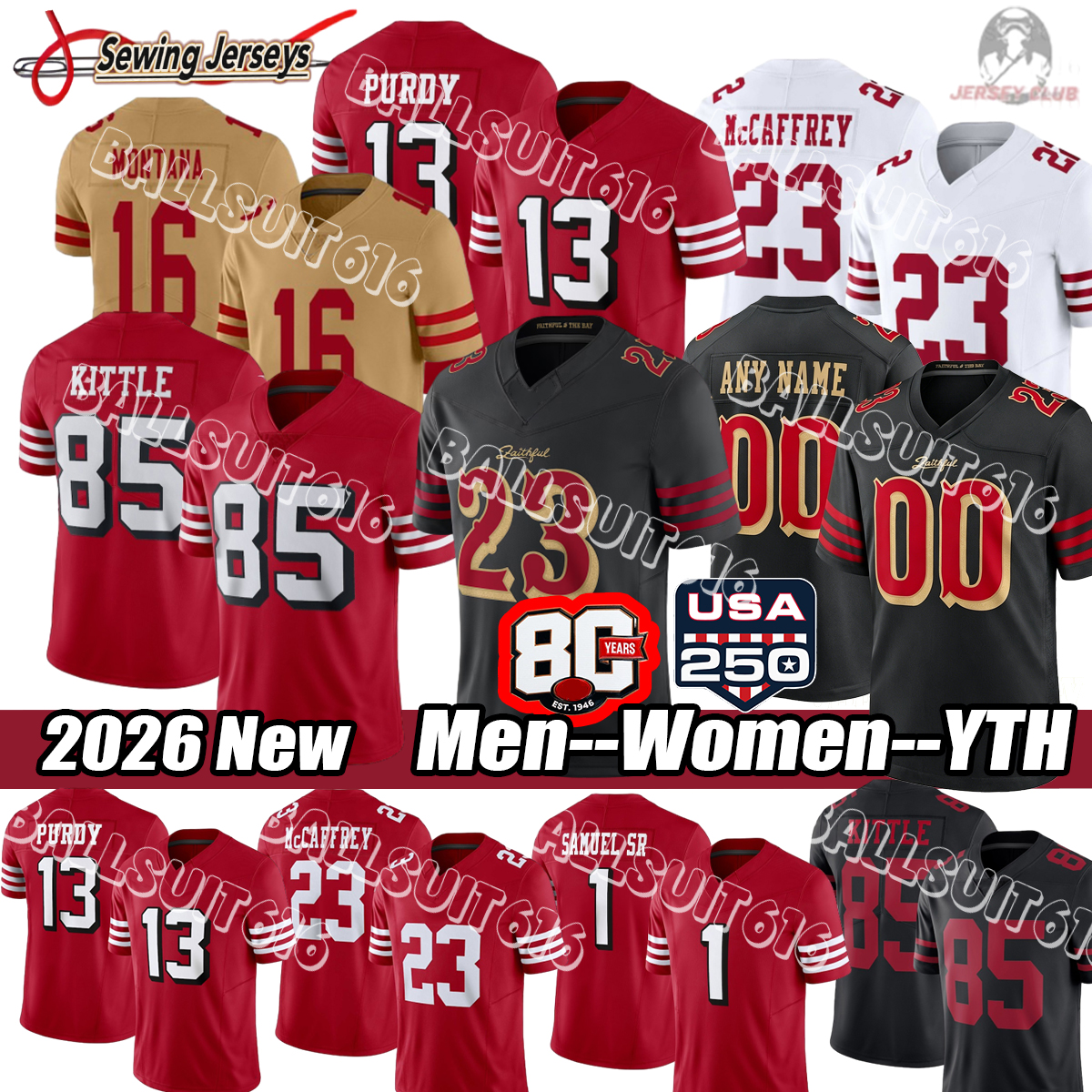 San Franciscocity 49erss jersey sf 49erss jersey Christian McCaffrey 13 Brock Purdy George Kittle Nick Bosa Samuel Football Jerseys SanFranciscoc-image-944315659