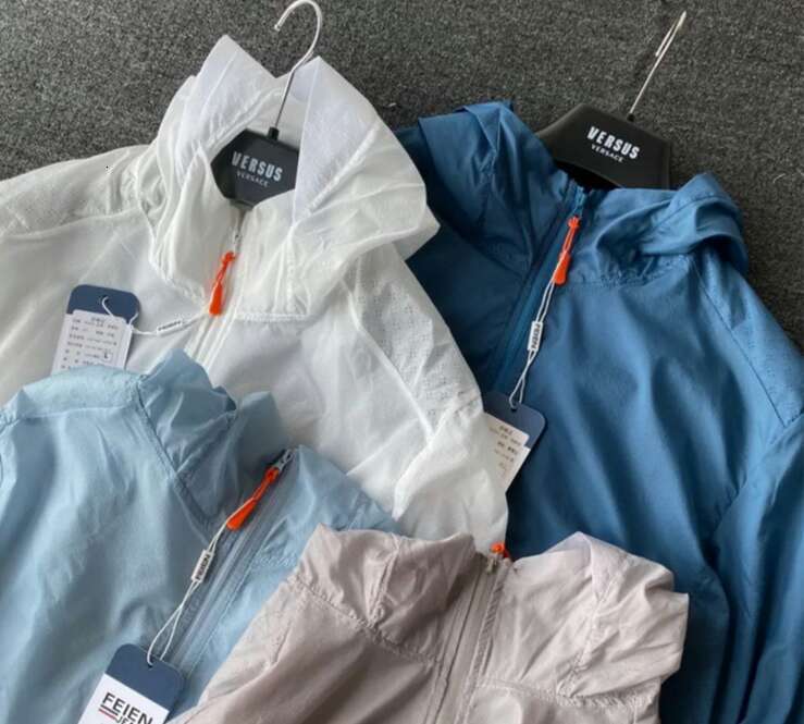 Original Laser Perforated Stretchy Lightweight Casual Hooded Jacket Sun Protection Skin Coat sun protection jacket Luxury