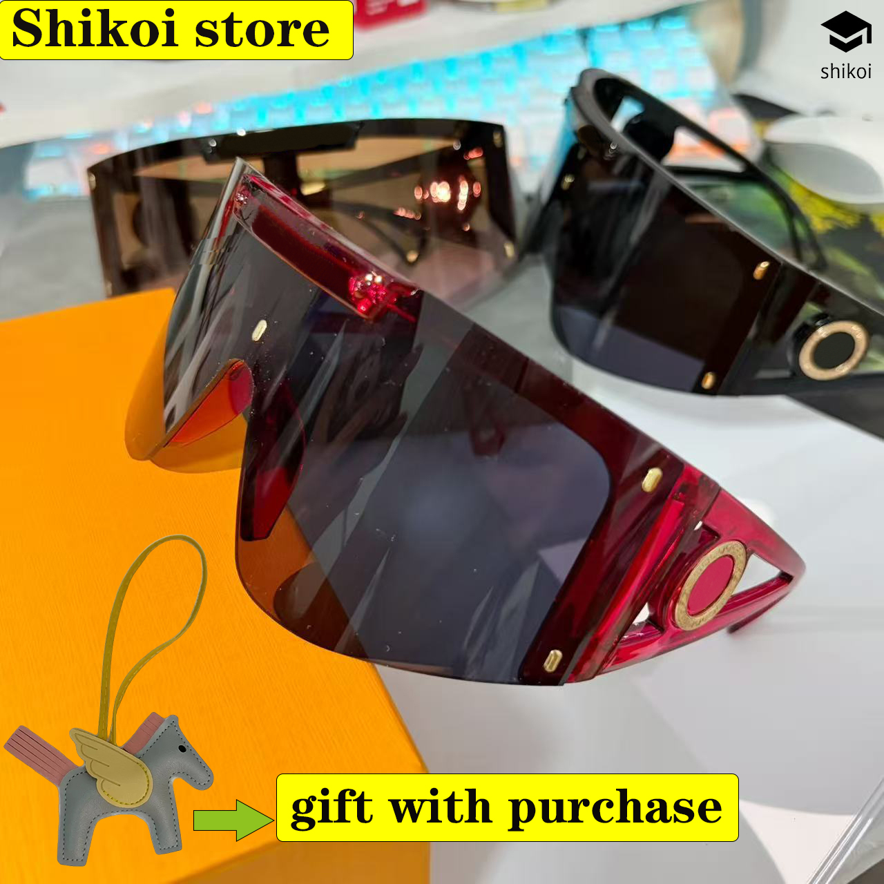 Luxury sunglasses designer suncloud sunglasses Mens womens cycling glasses Fashion beach tourism sun glasses Half wrapped curved glass top-image-853532834