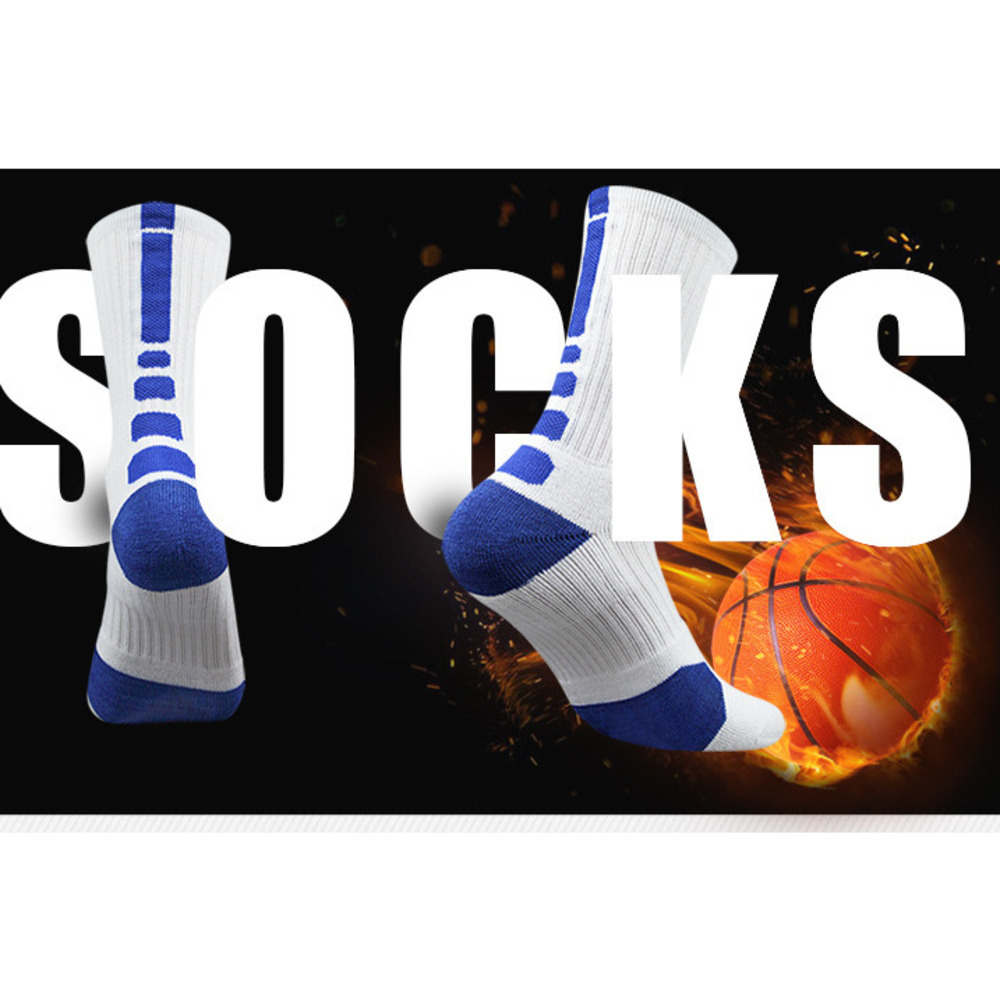 Elite Socks World Cup Football Sports Socks Running Socks Trendy Color Block Stripe Shock Absorption Breathable Non-slip Athletic Crew Socks Runn-image-1109691635
