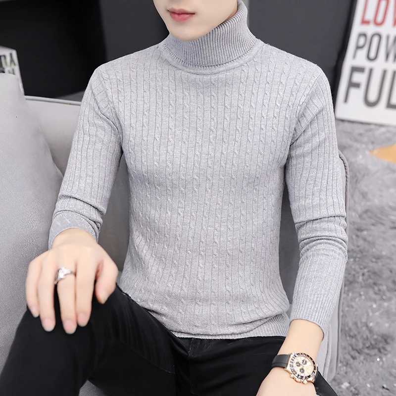 Knit Autumn Winter Fashion Turtleneck Pullovers Men Slim Fit Youthful Vitality Knitted Sweater Mens Korean Style Casual Sweaters X260609