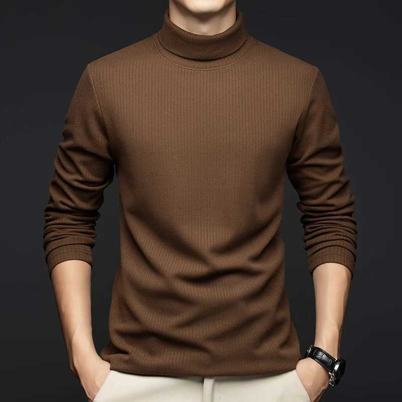 Winter Mens Turtleneck Sweater Autumn Fashion Warm Breathable Knitted Pullovers Solid Color Smart Casual Slim Fit Knit Sweaters X260609