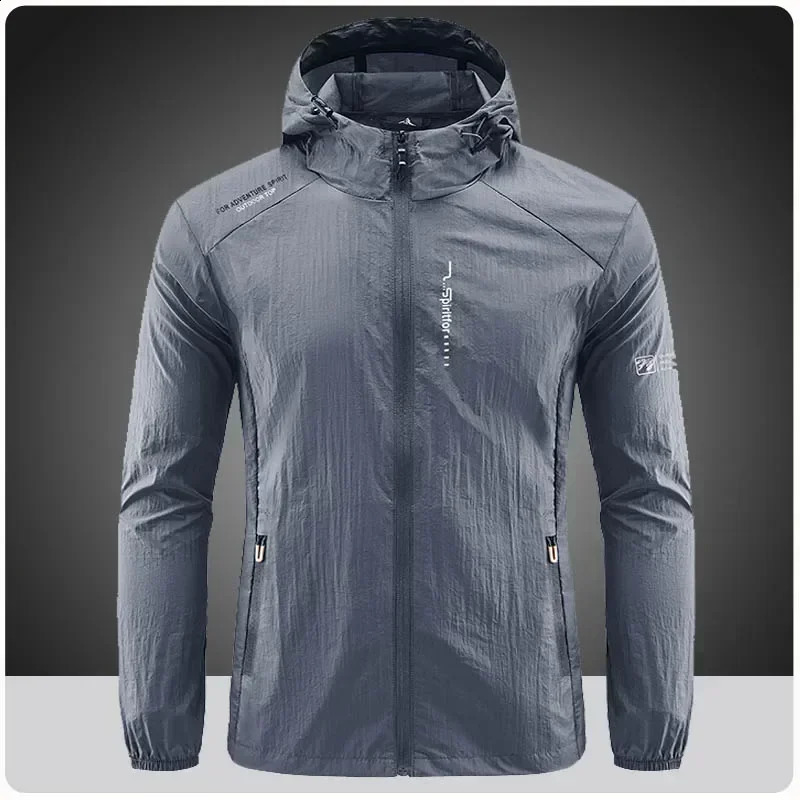 Summer Outdoor Quick Dry SunProtective Thin Jacket Men Hiking Fishing Cycling Hooded Gym Sport Windbreaker Ultra Light Coats 260609