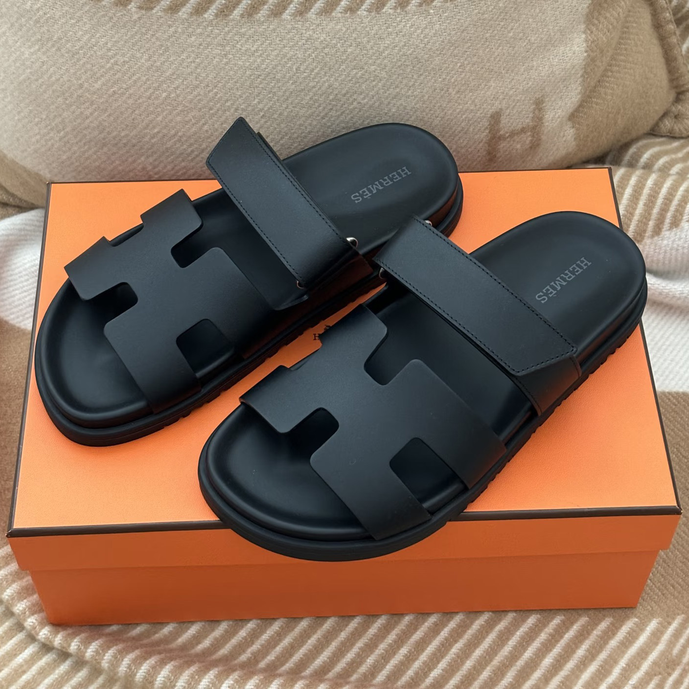 H Sandals Designer Sandals Women's Classic Fashion Sandals Orange Sandals Top Quality Sandals Luxury Outdoor Leisure Vacation Beach Flat Fashio