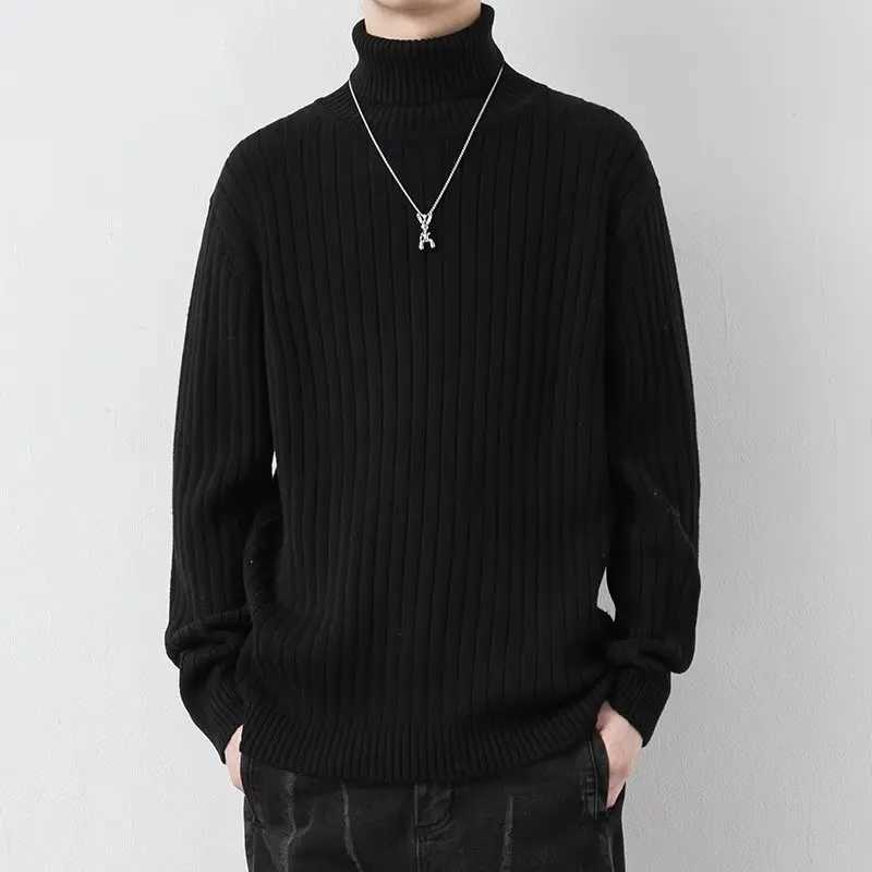 Men Autumn Sweater Winter Turtleneck Solid Color Fashion Knit Pullovers Youthful Vitality Casual Turtleneck Pullover Sweaters X260609