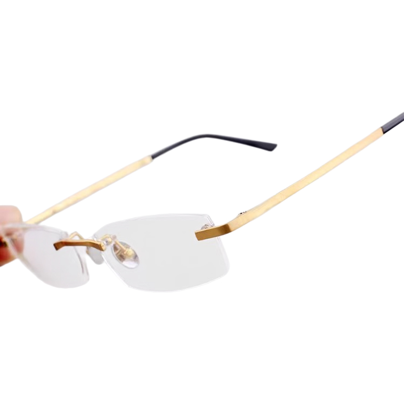 Sunglasses Frames Vintage Rimless Titanium Reading Women Men Glasses Frame Optical Square Eyewear Luxury Prescription Eyeglasses high quality