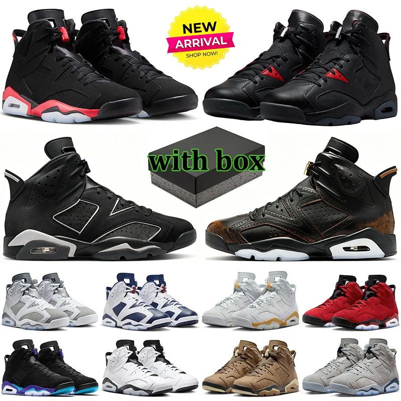 2026 with 6 6s mens basketball shoes Black Infrared Toro UNC Washed Denim Metallic Silver Midnight Navy DMP Men Trainers Sports Sneakers Sneaker