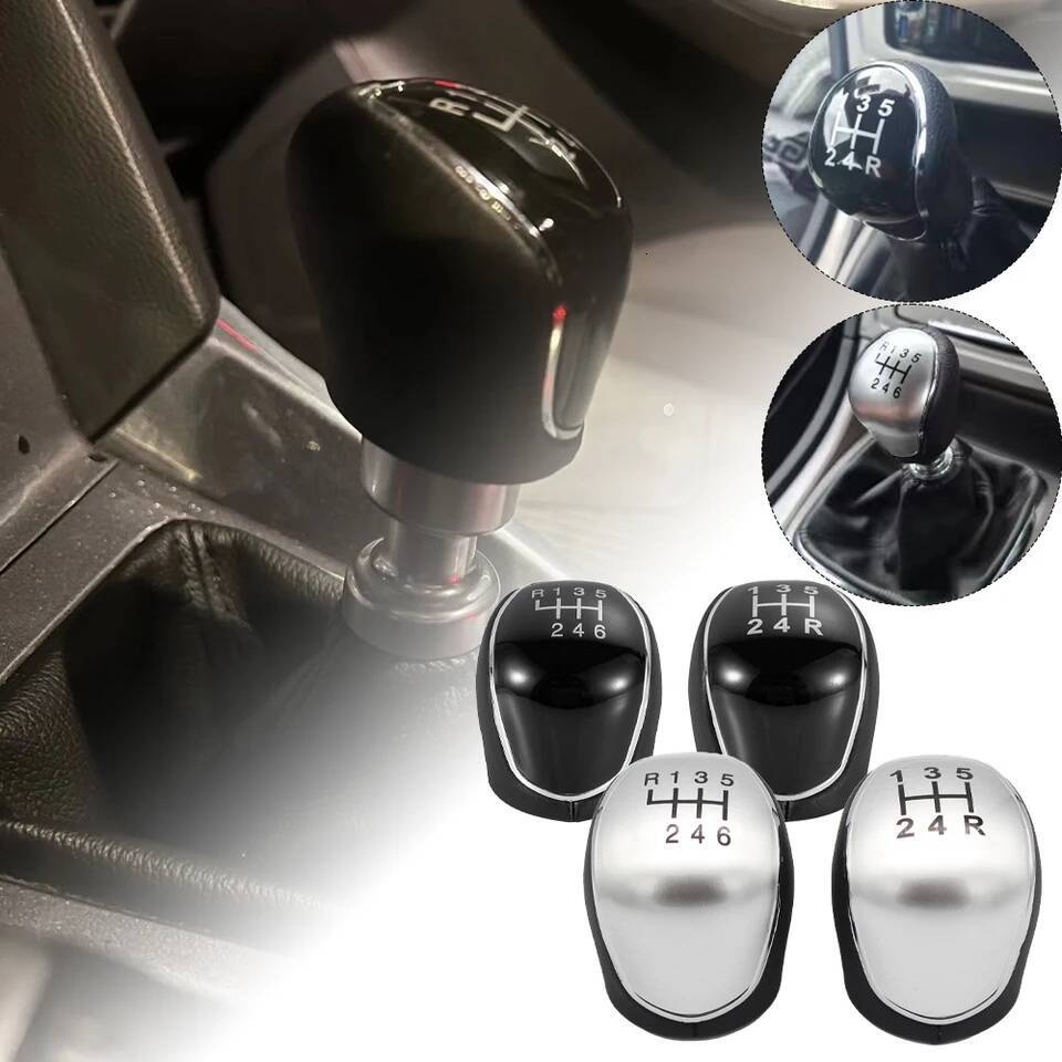 5/6 Speed Gear Shift Knob for Ford Mondeo 4 Mk4 Focus S-Max C- Max Kuga Galaxy Leather Shifter Lever Arm Headball Car Accessorie ddmynov