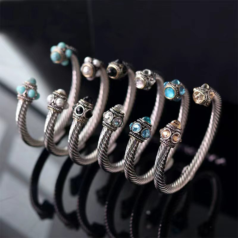 Charm Brand Davidlys Bracelet Open Diamond Luxury Bracelet High Quality 18k Gold Women's Designer Jewelry