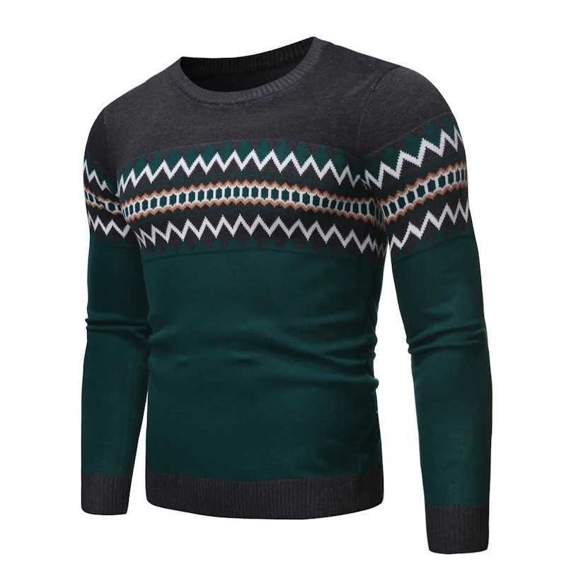 Knit Autumn Winter Pullovers O-Neck Men Fashion Casual Knitted Sweater Slim Fit Knitting Mens Striped Pullover Sweaters Knitwear X260609