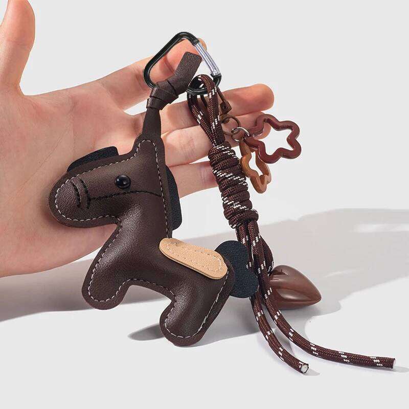 Designer Bag Cartoon Pony Vintage Style PU Leather Horse Bag Pendant Hanging Rope Lightweight Design Backpack Charm a6729