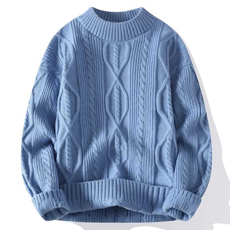 Neck Mens Mock Autumn Winter Knitted Pullovers Thick Warm Casual Sweater Youthful Vitality Knitted Sweaters Men Loose Pullover X260609