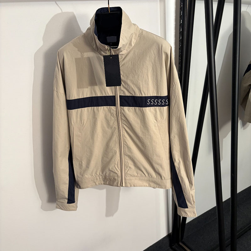 Veste coupe-vent sportive de styliste pour femmes, élégante, bloc de couleurs, col montant, vêtements d'extérieur pour printemps et été, randonné