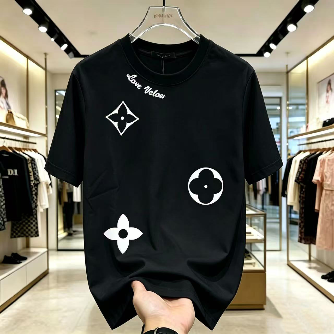 Mens T-Shirts Designer T-shirt Casual Mens Womens T-shirt Letters 3D Stereoscopic printed short sleeve best-selling lux men's clothing Asian si