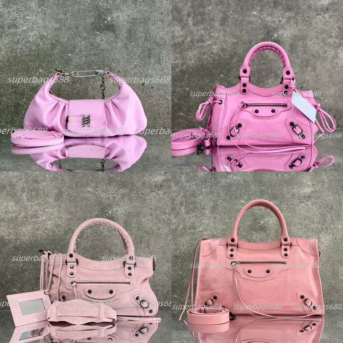Genuine le cagole pink leather luxury designer bag luxury bag crossbody bags city tote bag designer purse backpack shoulder bag bags designer wom-image-958982481