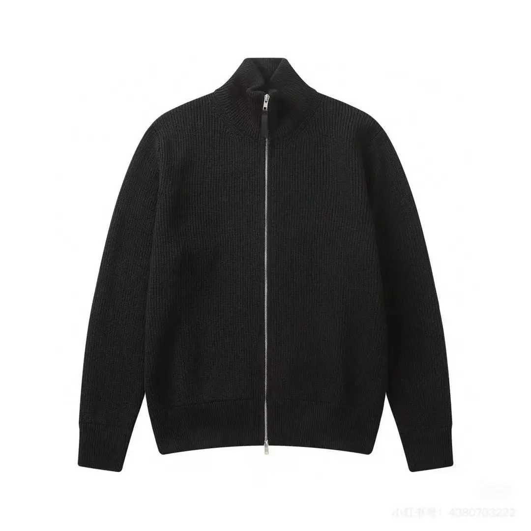Autumn And Winter Men Loose Casual Knitted Sweater Zipper Half Turtleneck Long-Slved Cardigan Fashion Trend Vintage Pullovers Q260609