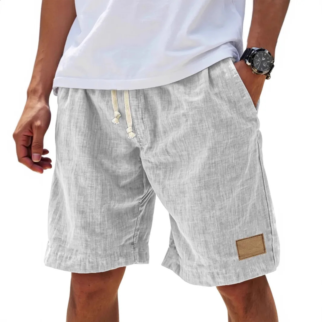 Retro Cotton Linen Shorts for Men Fashion Streetwear Mens Casual Loose Short Pants Roupas Harajuku LinenShorts Men Clothing 260609BJ
