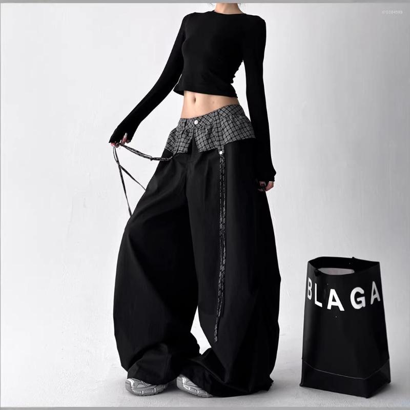 Women's Pants Korean-Style Lazy Style With A Built-In Skirt Hem That Flatters The Figure And Hides Leg Shape Jazz Dance Wide-Leg For Women