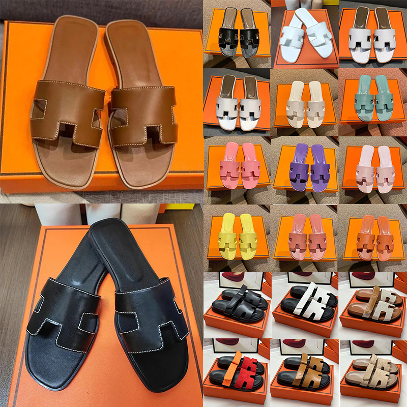 Free Shipping Designer Sandals Oran Claquette Sandalias Chypre Luxury Genuine Leather Flat Sandali Sandalen Platform Mule Slippers women