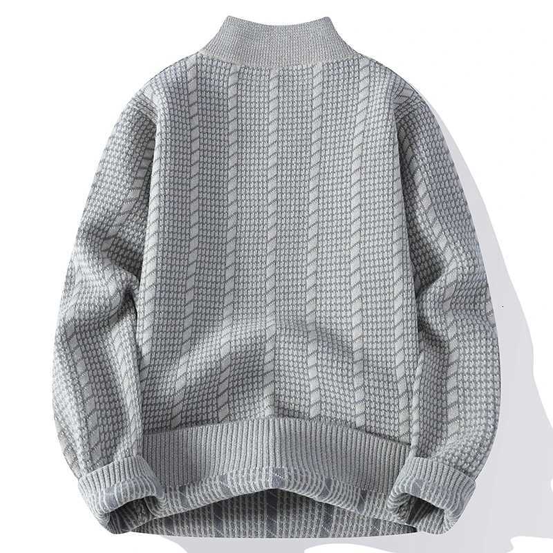Knitted Stand Collar Autumn Winter Sweater Men Youthful Vitality Loose Knitting Pullovers Mens Solid Color Warm Daily Sweaters X260609