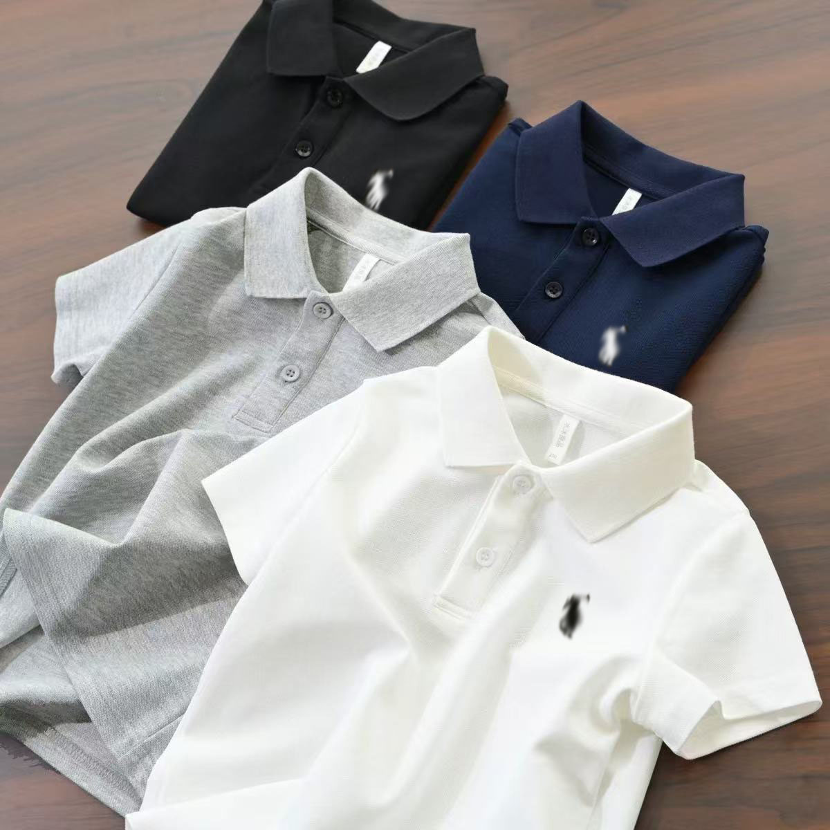 Designer Boys Polo Shirt Summer Short Sleeve Casual Tee for Big Kids Breathable Daily Children Outfit