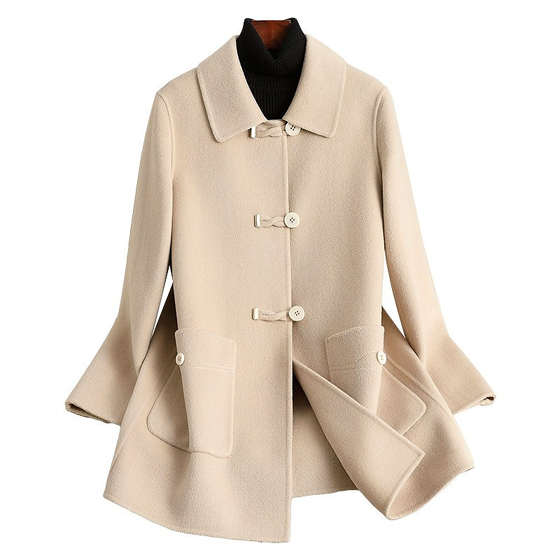 D4479 Double-faced fleece wool coat for women short 2024 autumn and winter new Chinese style mother's wear-image-1109604247
