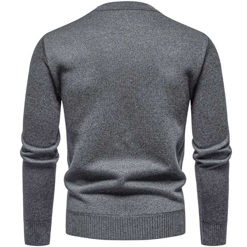 Pullovers Autumn Winter Thick Knit Men Solid Color Geometric Fashion Slim Fit Knitted Sweaters Mens Warm Casual Knitting Sweater X260609