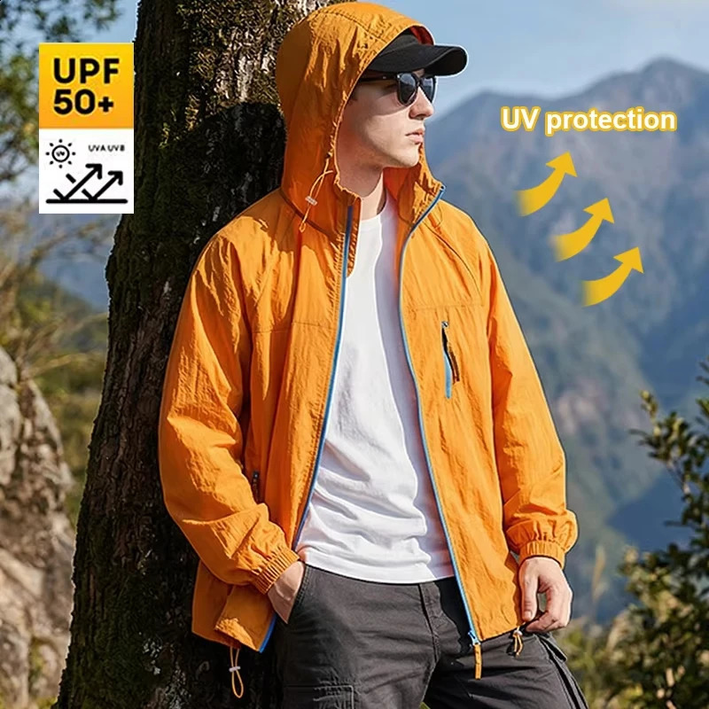 Men UPF50 Sun Protection Jacket Summer Matching Couples Hooded Shirt Outdoor UV Protectio Breathable Quick Dry Cycling Coat 260609