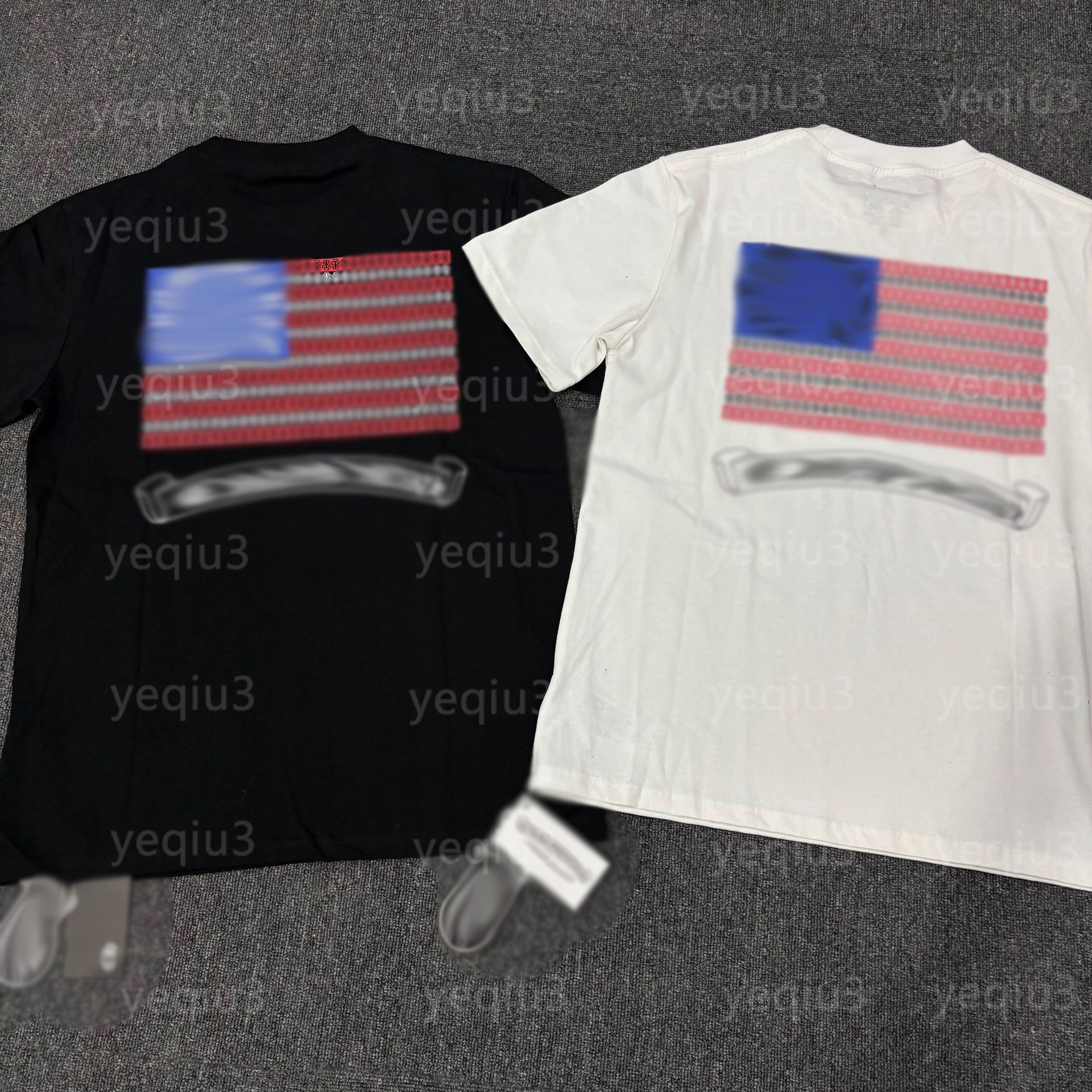 Men's T-Shirts Vintage Flag Print High Quality Print Casual Streetwear Hip Hop Short Sleeve Tops-image-1109648174