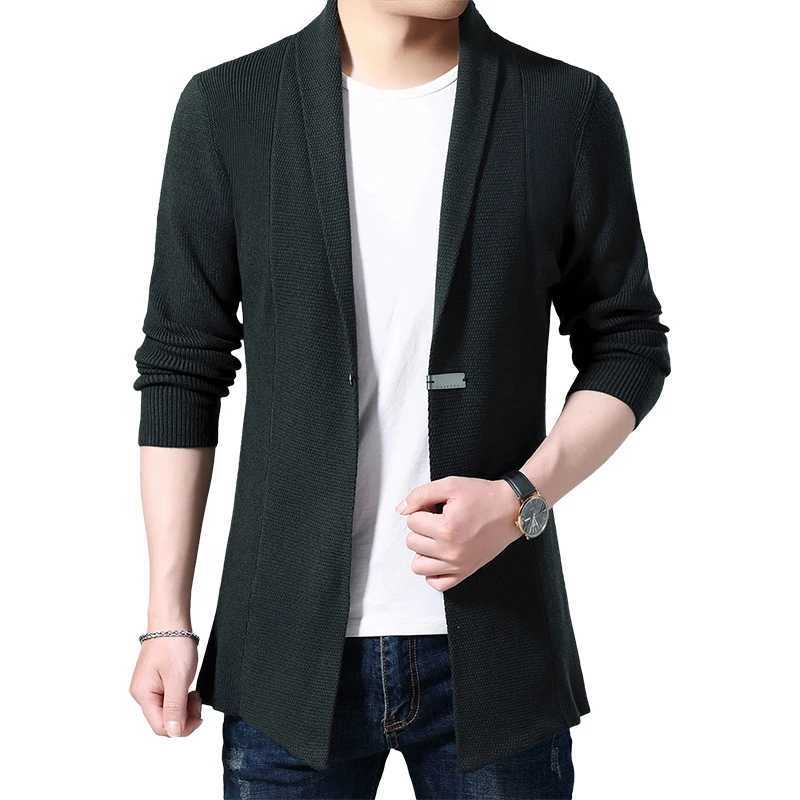Autumn Cardigan Mens Sweaters Spring Men Casual Cardigan Jacket Man Solid Color Long Sweater Windbreaker Single Button Coats X260609
