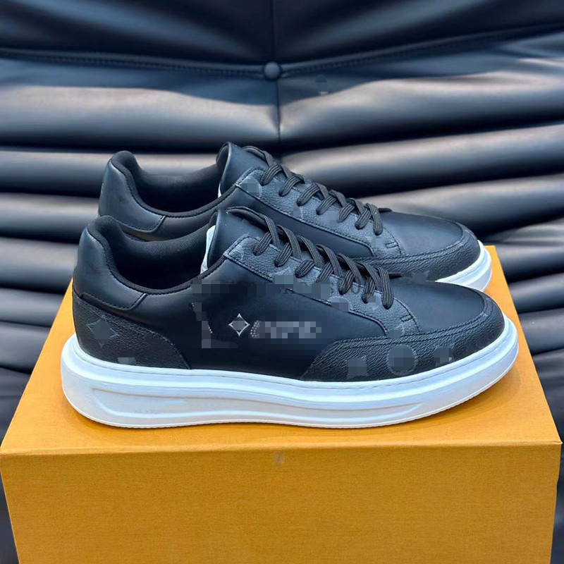 BEVERLY HILLS Sneakers Mens Designer Casual Shoe Luxurys Italy BRAND Shoes Trainer Runner Platform calf Leather Embossed Printing Rubber Outsole 26