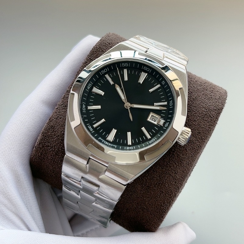 Men's Premium Steel Sports Watch Overseas 4500V Blue Dial 41MM High Quality Automatic Movement Luminous Hands Sapphire Waterproof Watch Full Se