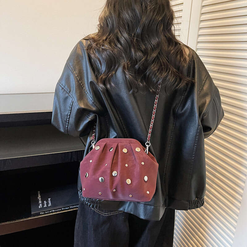 Trendy And Fashionable Shoulder Bag Cross-border New Style Personalized And Stylish Rivet Style Crossbody Bag Korean Version Casual Commuting Bag De