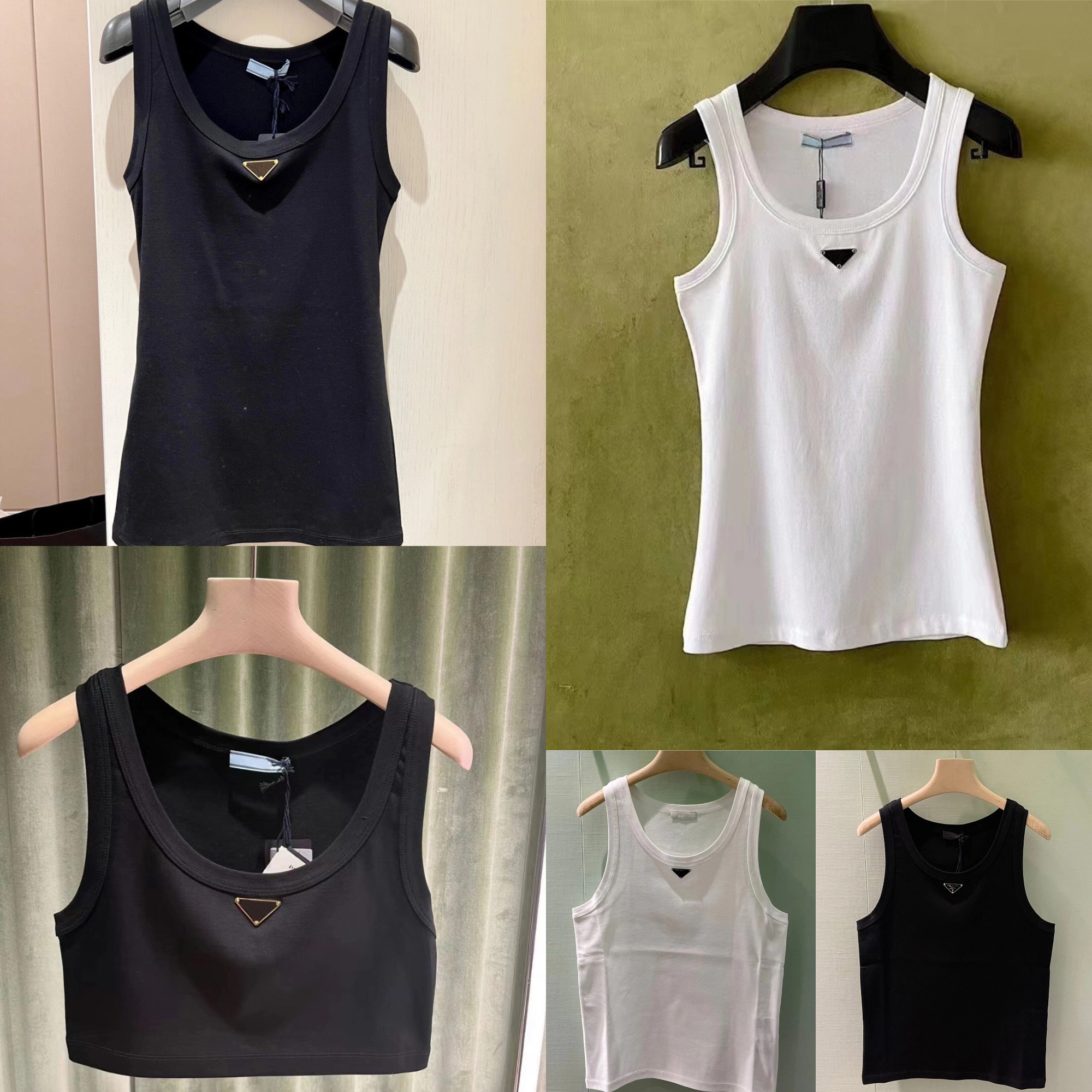 Women's Shirts Women vest designer metal logo design Sexy Tank high quality knitted fabric camisole style classic fashionable top T shirt S 2XL