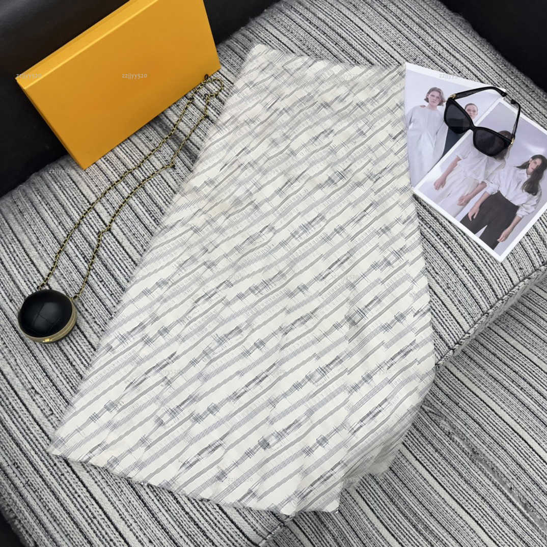 Brand pleated women dress Summer lady dresses women designer clothes printed midi skirt A088X02N049-image-1109860516