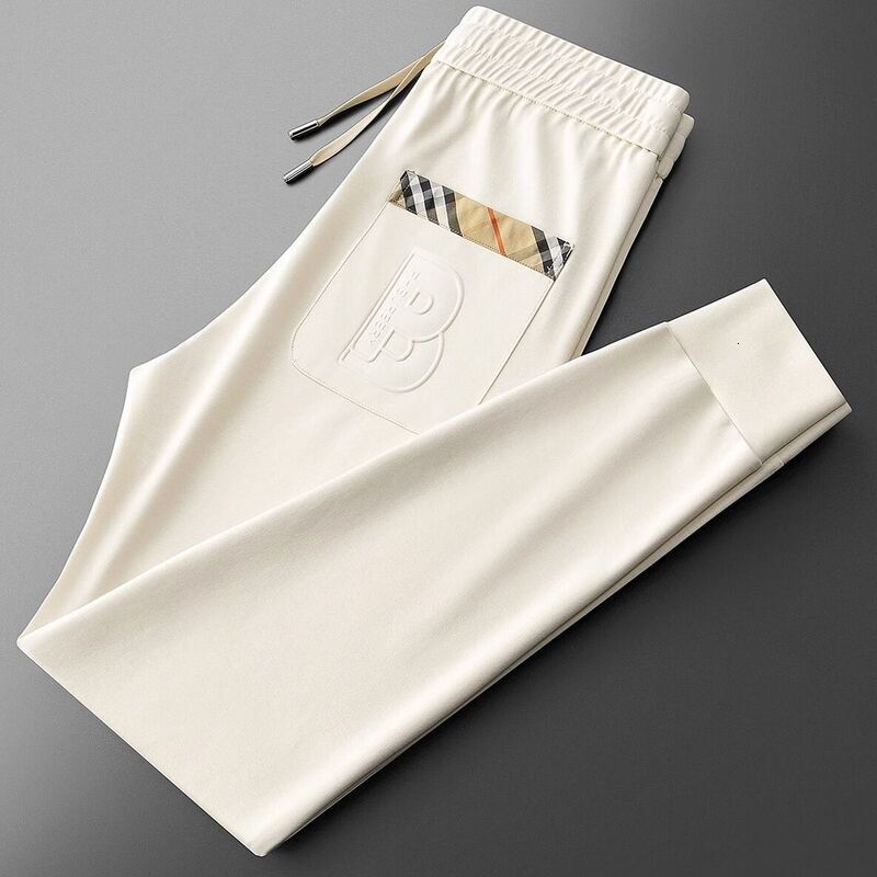 Men's Pants Ice Silk Sweatpants European Style Summer Loose Fit Letter Print Sports Trousers S260810HEZE
