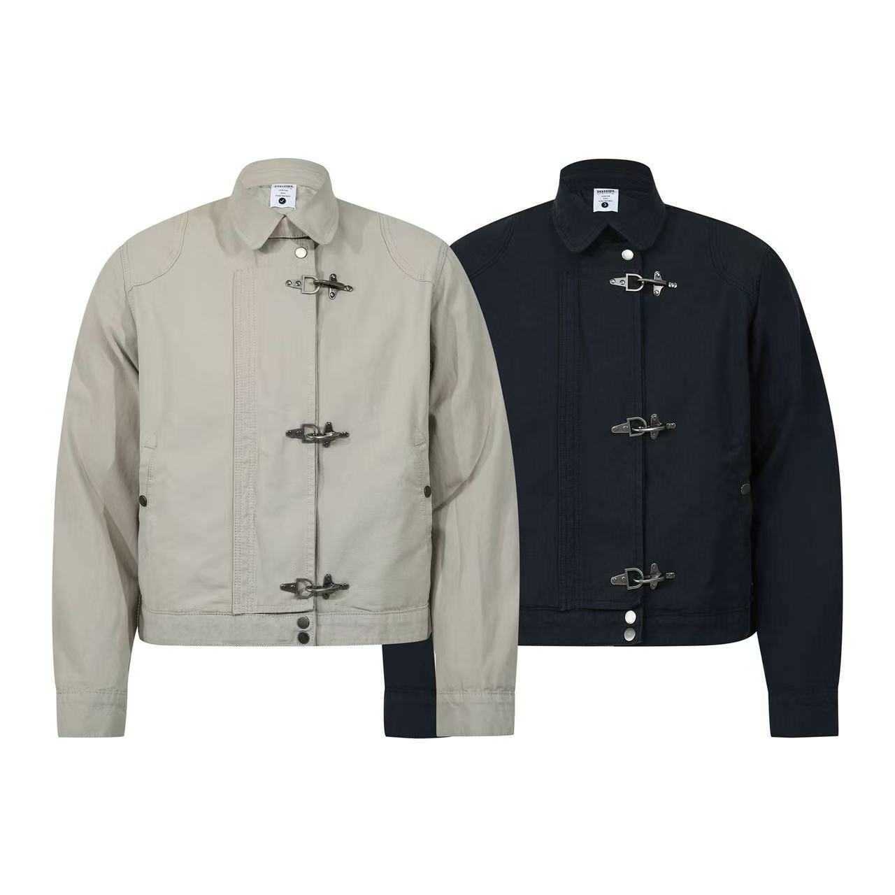 Subculture Harajuku Vintage Safari Coats Men Hooded Loose Zipper Sweatshirts Casual Streetwear Stand Neck Jacket Autumn Winter Q260610
