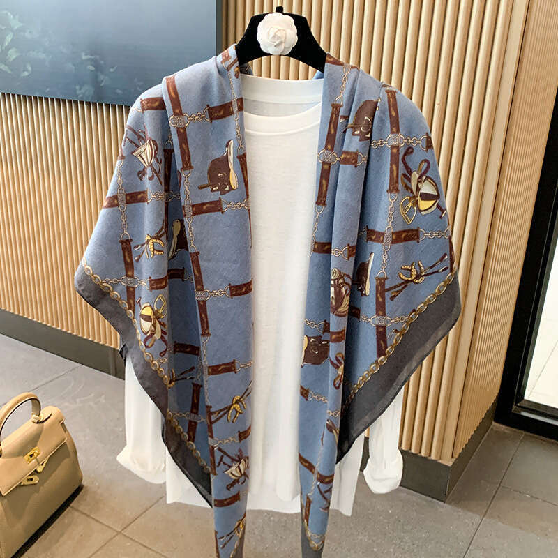 Cotton Linen Square Scarf Women Suitable Summer Air Conditioned Rooms Large Shawl For Spring And Autumn Thin High End Sun Protection Silk Liuyuem